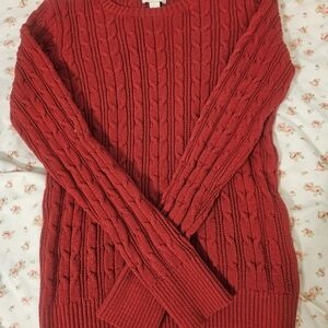 St. John's Bay Red Cable Knit Sweater